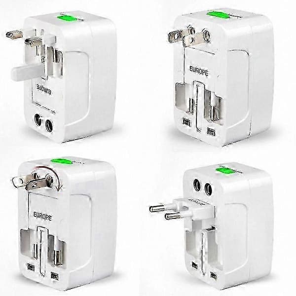 Universal reseadapter för EU US AU AC-strömadapter (vit) Modell 0808 5 5