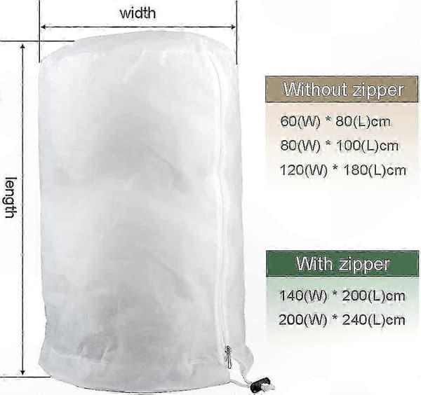 Vinterträdgårdsfleeceöverdrag med dragsko för växtskyddspåsar Beige M-80x100cm