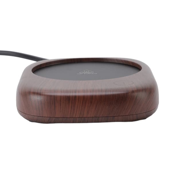 Electric Mug Warmer Fast Heating Automatic Keep Warm Wood Grain Drink Cup Warmer EU Plug AC100-240V