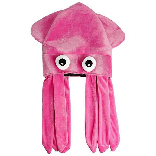 1 st Bläckfisk Hatt Rolig och Galen Partyhatt Djurhatt Kreativ Bläckfisk Huvudbonad (FMY) Rosa Pink 57.5X29.5cm