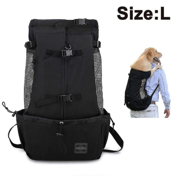 Ryggsäck för hundtransport för små och medelstora husdjur Ryggsäck Transportör Svart Black S