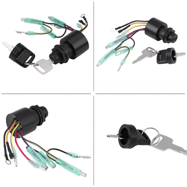 Boat Ignition Key Switch Kit for Mercury Outboard Remote Control Box 87-17009A5 beige 25X30