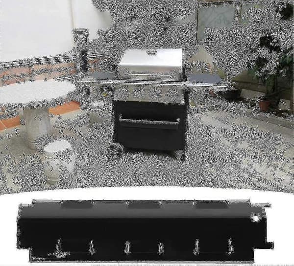 4 stk. BBQ-grillplate i rustfritt stål, kraftig grillplate, varmeskjold, reservedeler til gassgrill, erstatningsdeler til Charbroil Grillware Gril