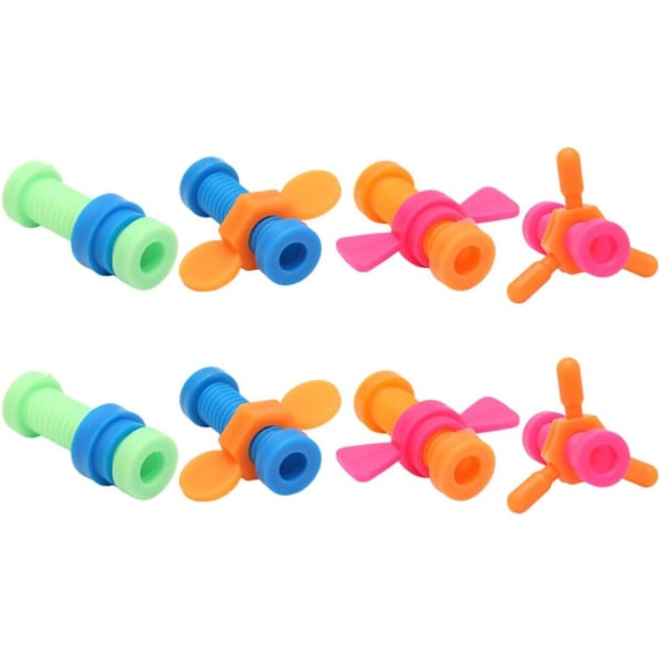 Little Finger Toy Pencil Topper: 8pcs Plastic Fingertop Colorful