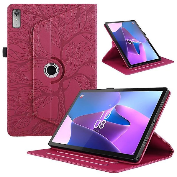 Nytt Roterende Lenovo Deksel For P11 (2. Gen)/Pad Plus 11.5 tommer - 360 Graders Roterende Stativ [HK] Wine red
