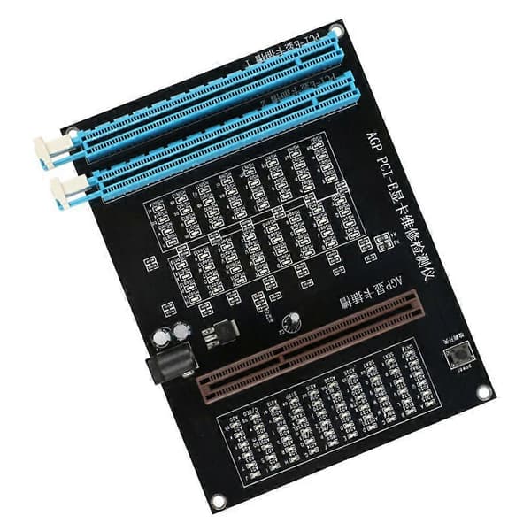 AGP PCI-E X16 Dubbelriktad Display Grafikkort Testare Diagnostikverktyg black