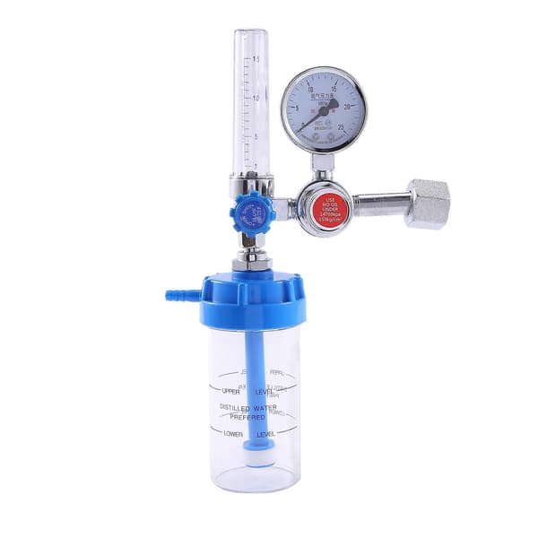Syremätare .YX11A Bojtyp Syreinhalator Mätare Tryckreduceringsventil Tryckregulator G5/ Silver
