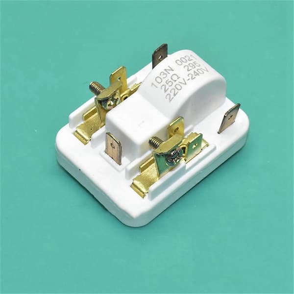 Refrigerator Freezer Compressor PTC 103N 0021 Overload Protector Relay 220V 25Ohm Refrigerator, CJY White