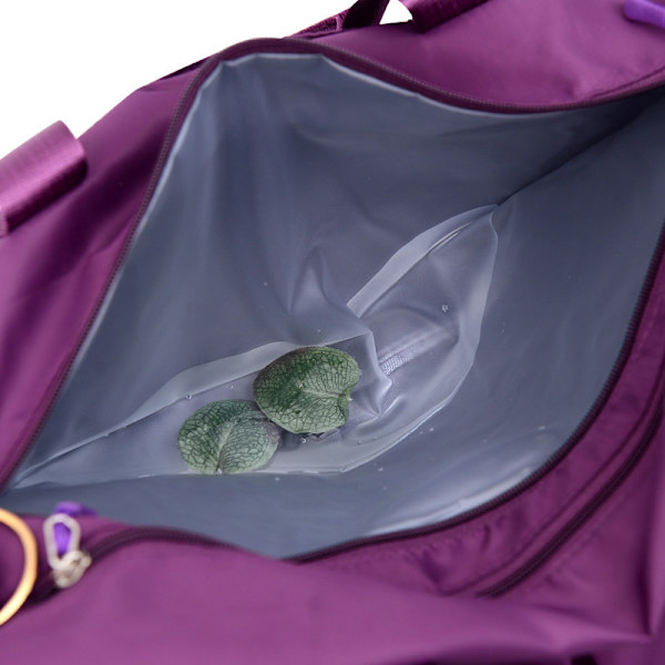 Gymväska för kvinnor och män, liten sportväska med våt väska och skofack, resväska, Weekender Lila Purple 45x24x23 cm