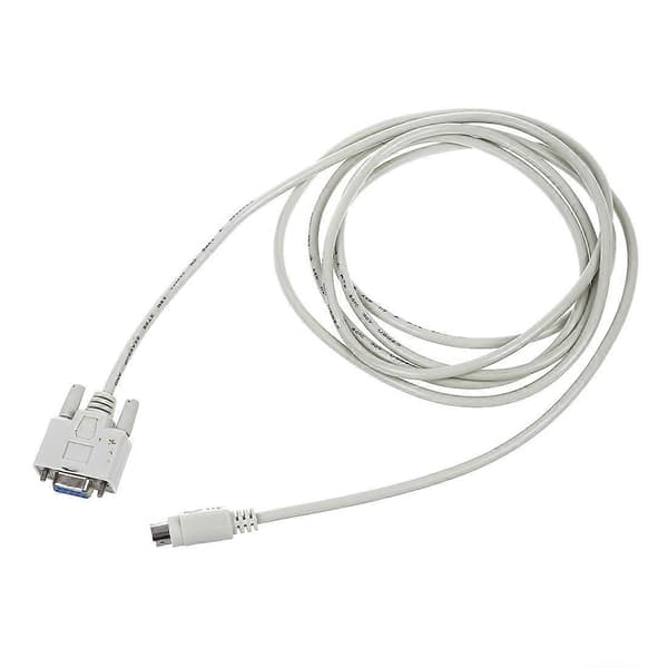DB9P til 8P Mini Din RS232 Nedlastingskabel Hvit 2,5 m for DVP-EH white