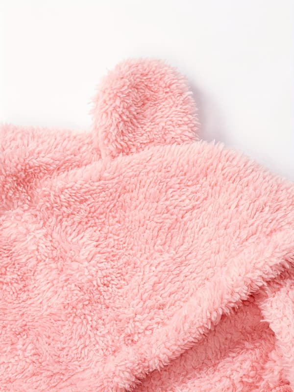 Fuzzy Hætte Pyjamas Jumpsuit, Lange Ærmer Lynlås, komfortabel language S
