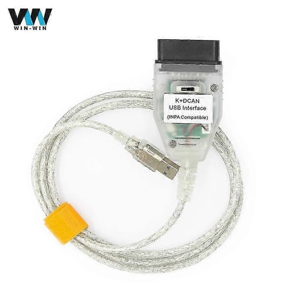 BMW Diagnostisk Værktøj: INPA K+CAN K+DCAN med FTDI FT232RL Chip & Switch USB Interface, OBD2 Scanner white