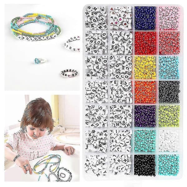 Perler for perling, glassperlesett perler perling og bokstavperle