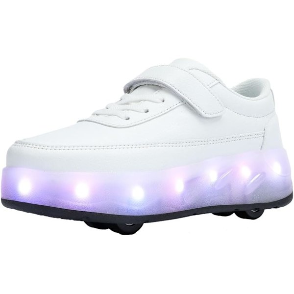 Boys Girls Roller Skates with 4 Wheel Skates, Adjustable Youth Shoes with Wheels, with Glow