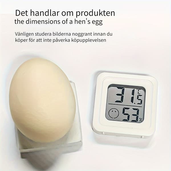 Elektronisk termometer och hygrometer, inomhus, digital \u3010Vit\u3011