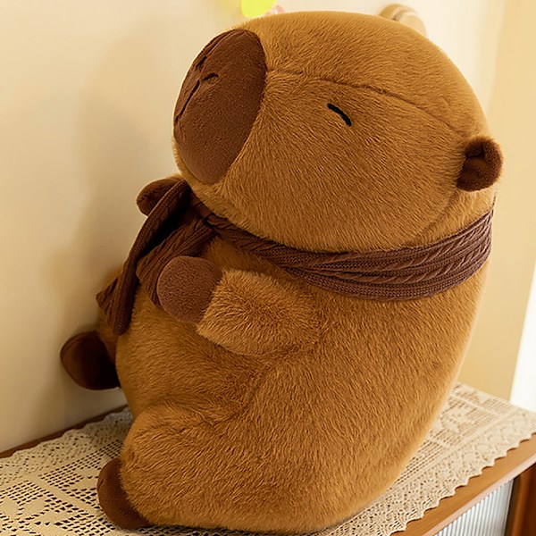 Halsduk Capybara Plyschleksak Capybara Gosedjur Plyschleksak 35cm