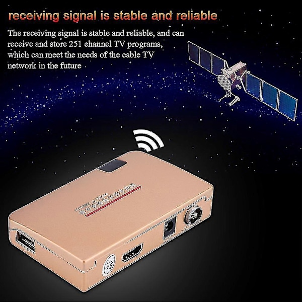 RF-HDMI-muunninadapteri kaukosäätimellä analogiselle televisiolle 100-240V