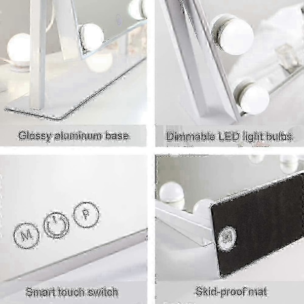 Hollywood-peili 12 LED-valoa Hollywood-peili, 3 värin valaistustilaa (Vain valot) (FJ22)