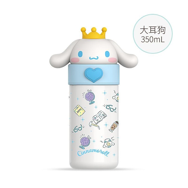 350ml koreansk stil Sanrio termosmugg Kawaii My Melody Kuromi tecknad sport vattenflaska kaffekopp barn vattenflaska present Cinnamoro Cinnamoroll 3 1 4 ml