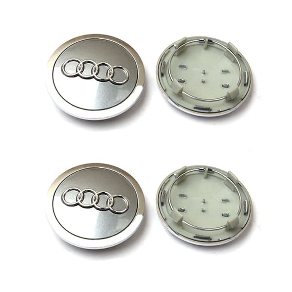 4 stk. Audi bil ydre diameter 69 mm hjulkapsler, kompatible med A4, A4L, A6L-FA- C
