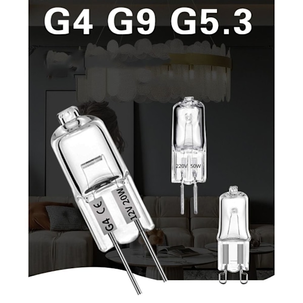 Halogeenilamppuhelmet G4 G5.3 polttimo G5.3 220V 35W G5.3 220V 35W