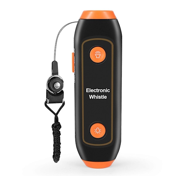 Elektronisk Visselpipa Handhållen Elektrisk Visselpipa med Snodd SOS-Ljus Ficklampa för Tränare Domare Idrottslärare Orange