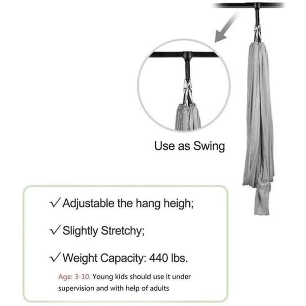 Terapeutisk innendørs huske for barn – 100 x 280 cm – Modifisert nylon – Rask montering – Fremmer sensorisk utvikling