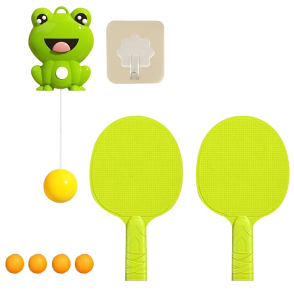 Sisätilojen ripustuspöytätennisvalmentaja, itsenäinen harjoittelu pöytätennisleluille pojille, tytöille, lapsille, sammakko-tyyli Frog Style Five Balls