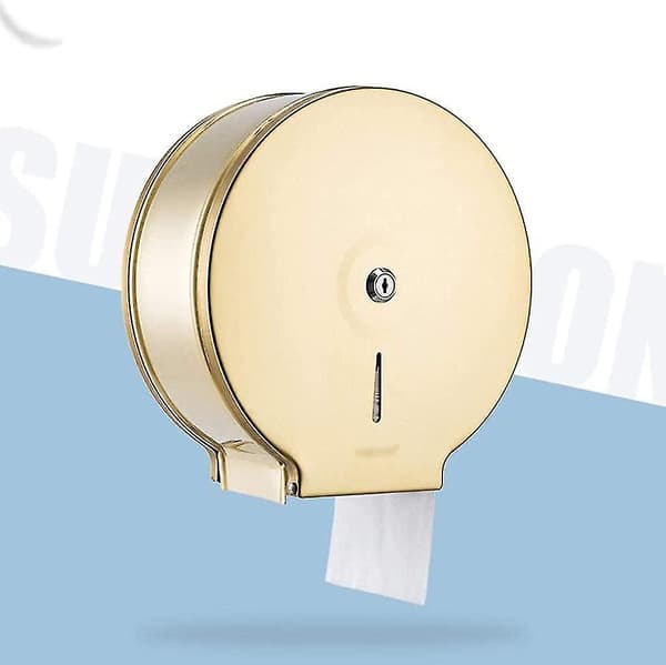 Væghængt toiletpapirholder i messing, børstet bronze