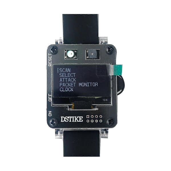 DEAUTHER WATCH SE Programmeringsklokke Nodemcu ESP8266 Programmerbart Utviklingskort Black