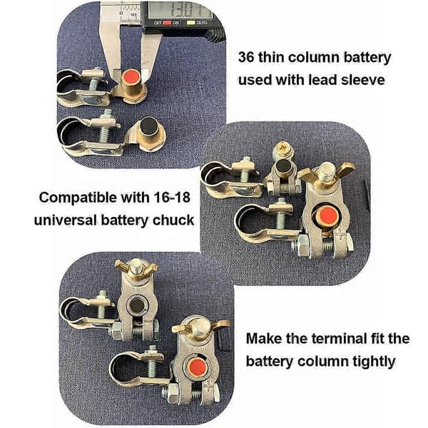 Batteri bly shims Positive og Negative batteripost shim With packing box
