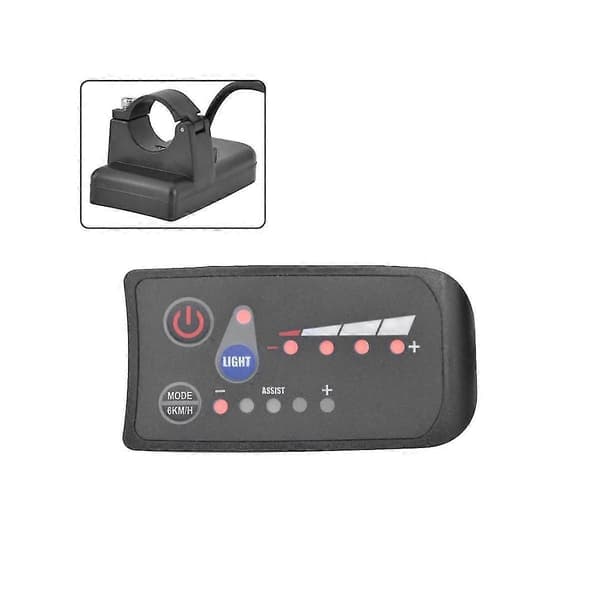 S810 E-Bike Meter LED Display 36V IP65 til Elcykel Elcykelmåler 5PIN Black