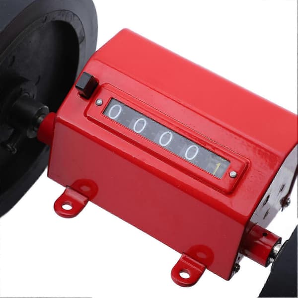 Rolling Meter Counter 5 Digits Display Stainless Steel Shell Rolling Mechanical Length Counter for Leather, CJY