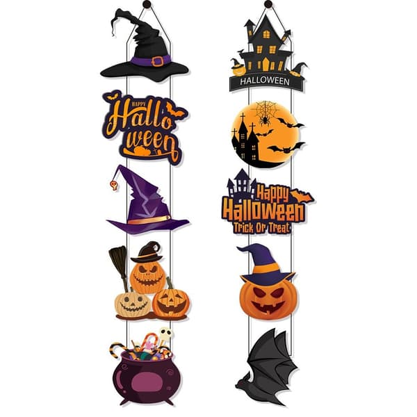 Halloween dörrhängande Halloween krans dörrprydnader