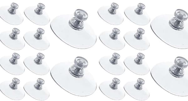 Gängad sugpropp - Transparent sugpropp (50 mm diameter) - 20 stycken