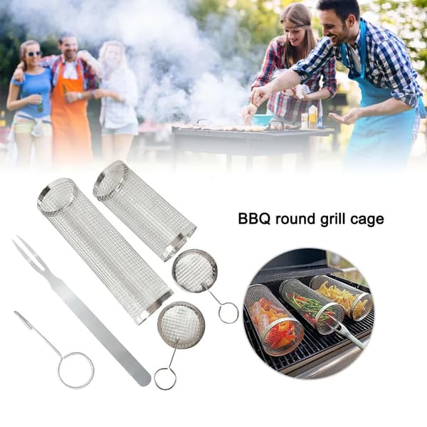 4 stk. grillkurver i rustfritt stål Small 4pcs