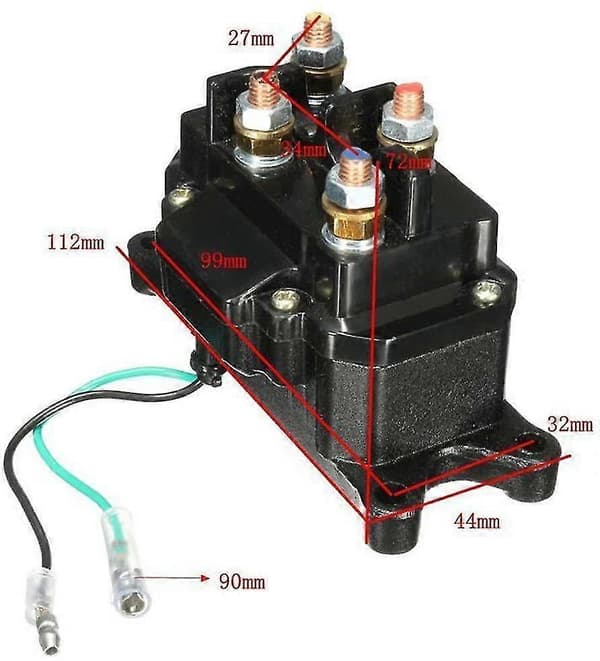Spil Solenoid Relæ 12v, 250a Amp Til 2000lbs-5000lbs Atv Utv