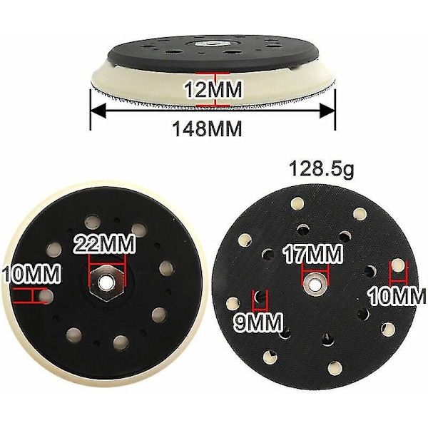150 mm 15-hullers sandpapir kompatibelt med Makita Bo6050, Bo6050j tilfældige excenterslibere, erstatter 197315-5