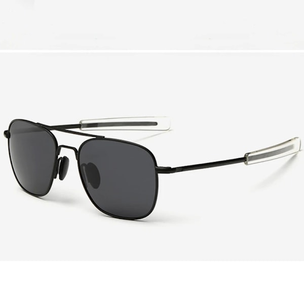 Trendiga svarta US Army militärpilot solglasögon för män - Märke American Optical polariserade solglasögon Oculos De So Black Black