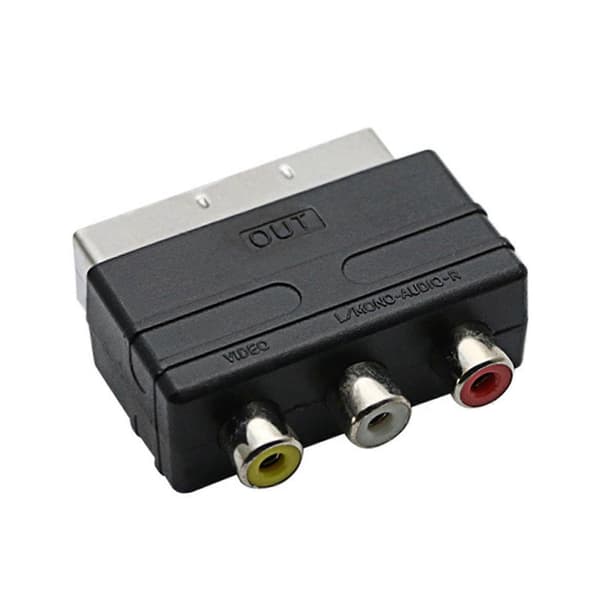 Scart-RCA-Phono-sovitinmuunnin AV-TV-ääni videolle DVD-televisiolle