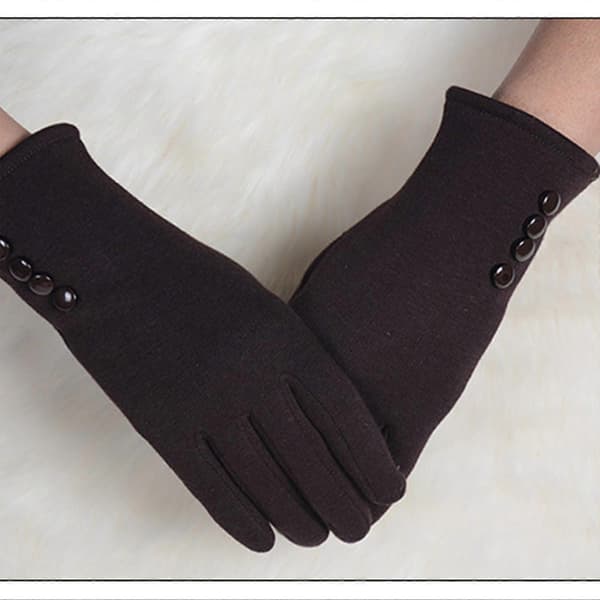 Tjocka Varma Gary Deerskin Sammet Vinter Touch Screen Handskar för Dam