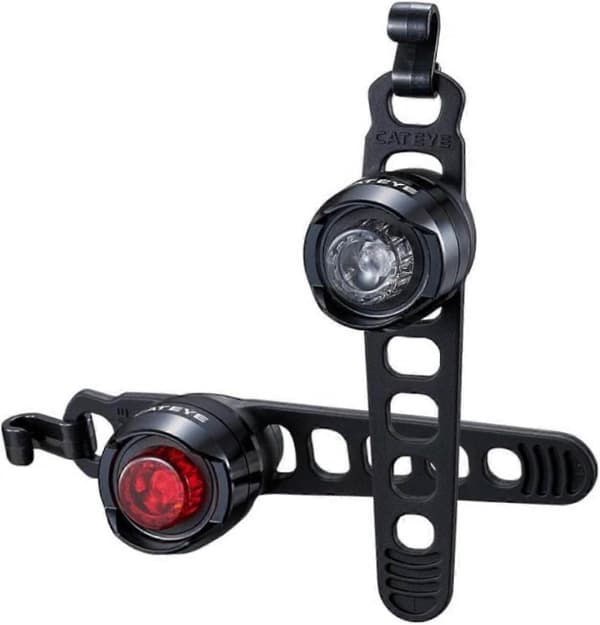 CatEye Orb Front- og baklyktsett, polert svart