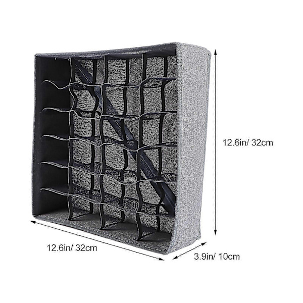 Storganizer Storage Boxes Foldable Storage Box Drawer Divider Bra Organizer Underwear Divider Sock Storage Container Light Grey Light Grey 32X32CM