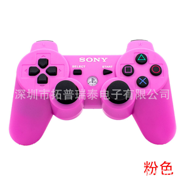 PS3 Spillkontroller PS3 Bluetooth Trådløs Kontroller PS3 Universal Knapp Spillkontroller pink