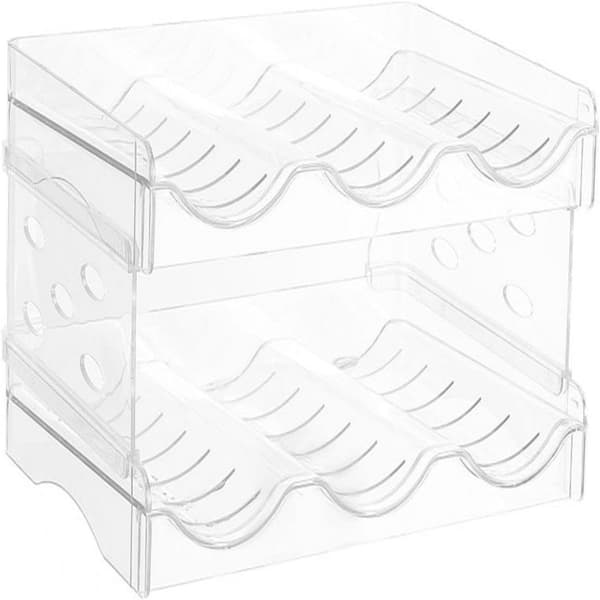 Kitchen Cabinet Storage Wine and Drink Holder, Compact and Stackable Design Space-Saving Bottle Organizer, Stackable Plastic Bottle Racks for Easy