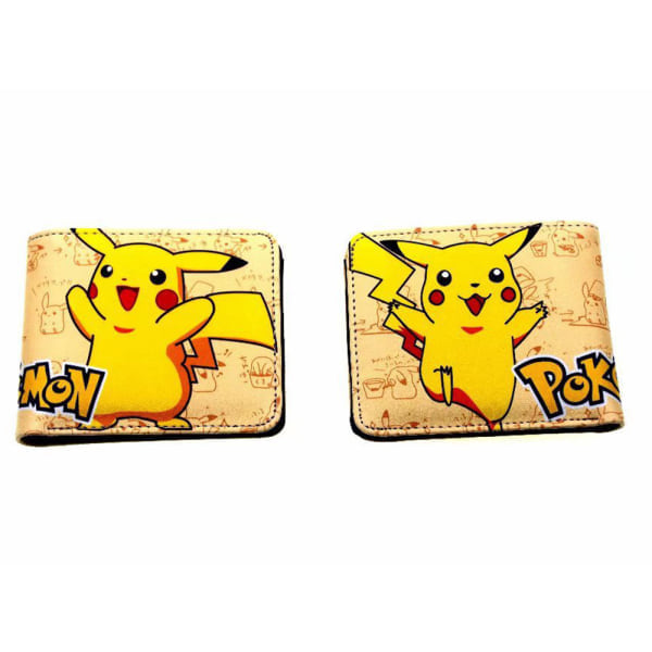 Barnas Pikachu Bifold PU Lær Lommebok Kredittkort Holder A A