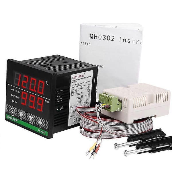 MH0302 Digital Temperatur- och Fuktighetsregulator Panelmonterad för Hem, Växthus, Inkubator, Display