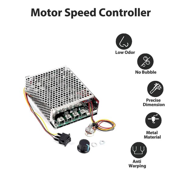 Dc 10-55v 100a 3000w Motor Hastighedsregulator Vendbar Pwm Kontrol Frem og Tilbage Controller silver