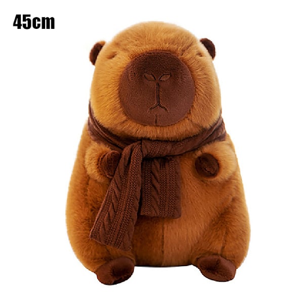 Skjerf Capybara Plysjleketøy Capybara Kosedyr Plysjleketøy 45cm