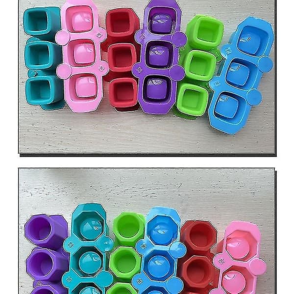 Hexagonal silikonform åttakantig blomkruka isljuskopp, silikoniskopp isbrickaform (blå)